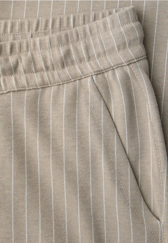 Straight Leg Hose mit Streifen safari beige