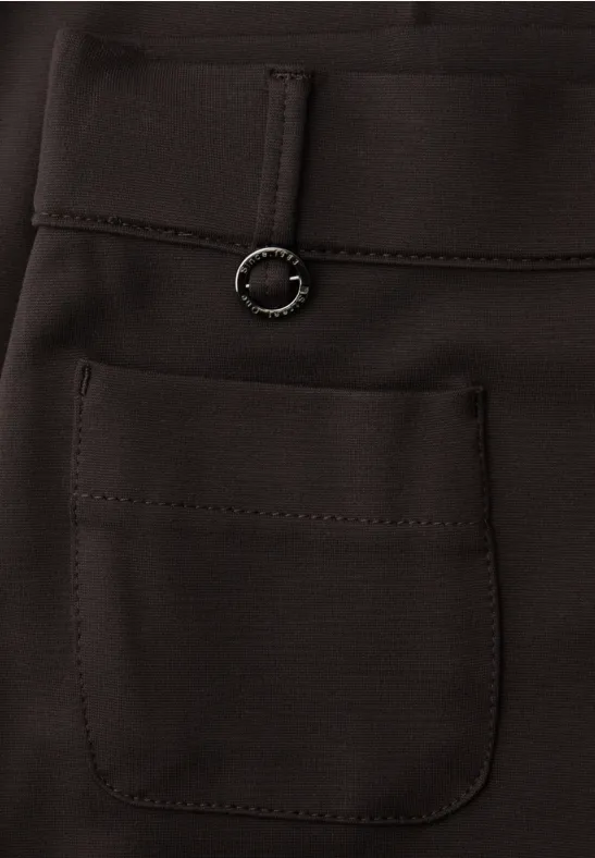 Spodnie z prostymi nogawkami espresso brown