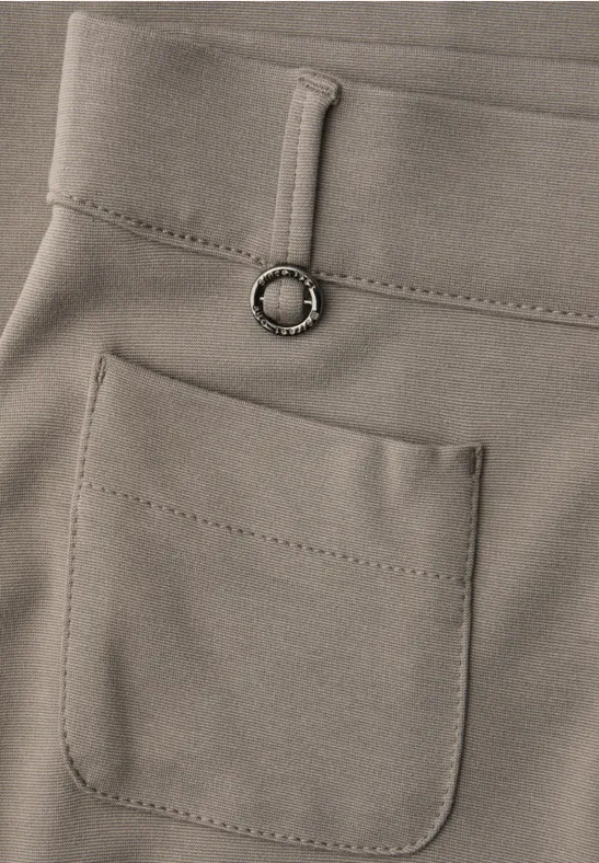 Spodnie z prostymi nogawkami dark beige