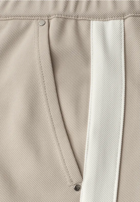 Wide Leg Hose mit Gallonstreifen clay sand