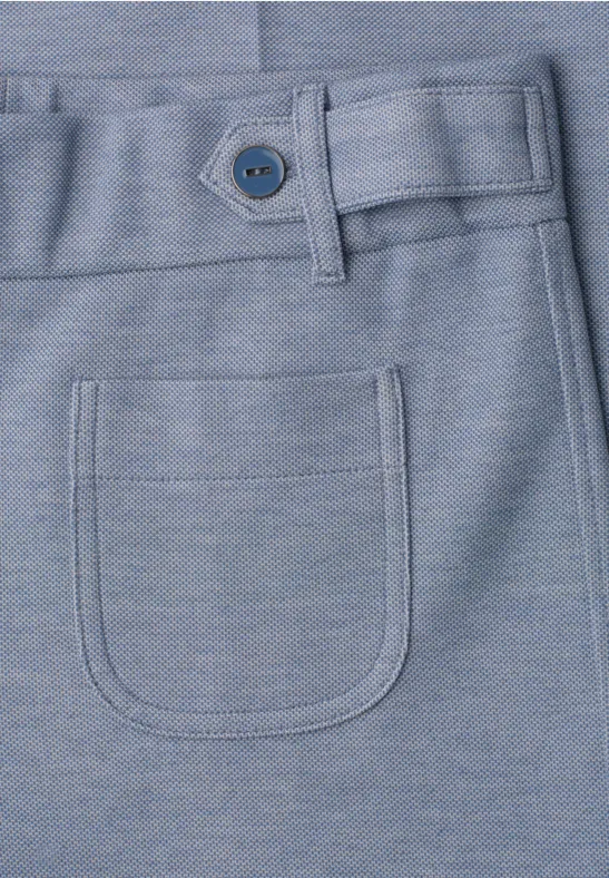 Wide Leg Pantalon avec détails de boutons hushed blue