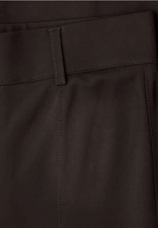 High Waist Bootcut Hose im Skinny Fit espresso brown