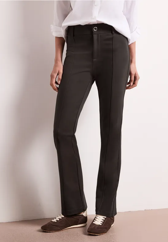 High Waist Bootcut Hose im Skinny Fit espresso brown