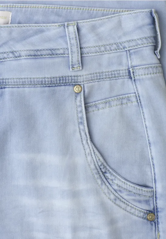 High Waist Barrel Leg  Jeans im Loose Fit Ultra Bleached Wash