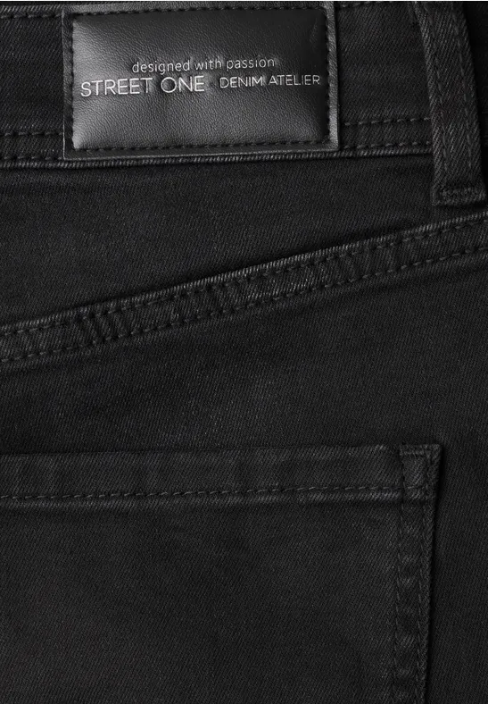 Jean noir avec étiquette Street One Denim Atelier à la taille