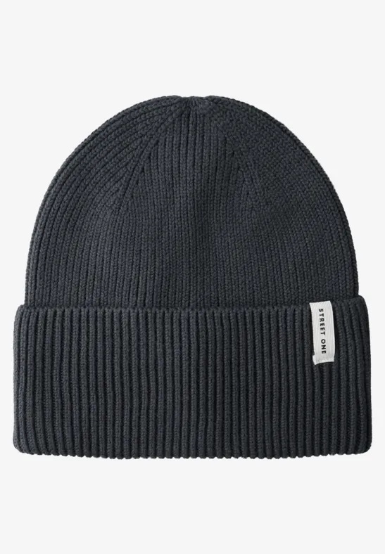 Bonnet en tricot côtelé Obsidian Blue