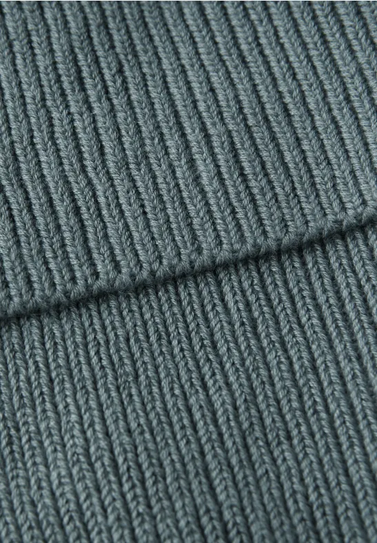 Rippstrick Loop-Schal sterling blue
