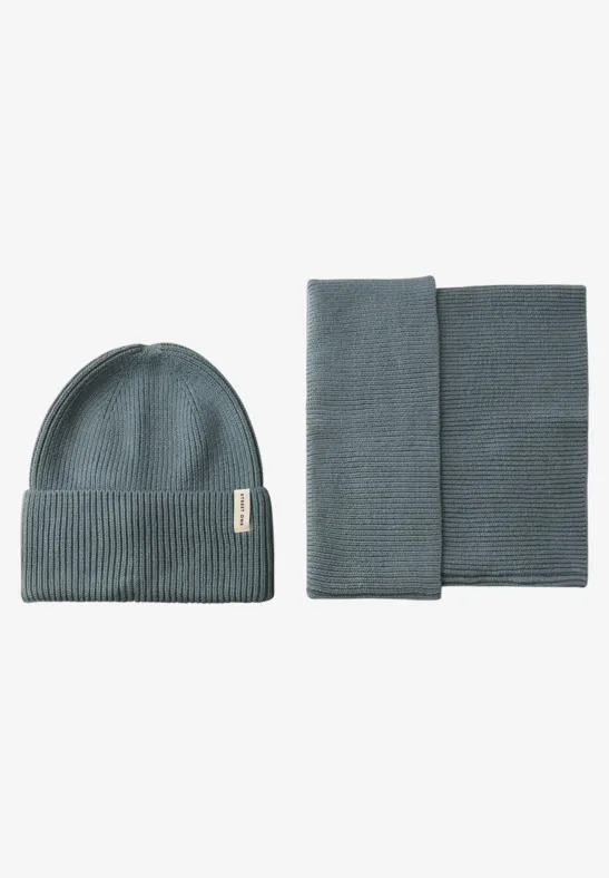 Rippstrick Loop-Schal sterling blue