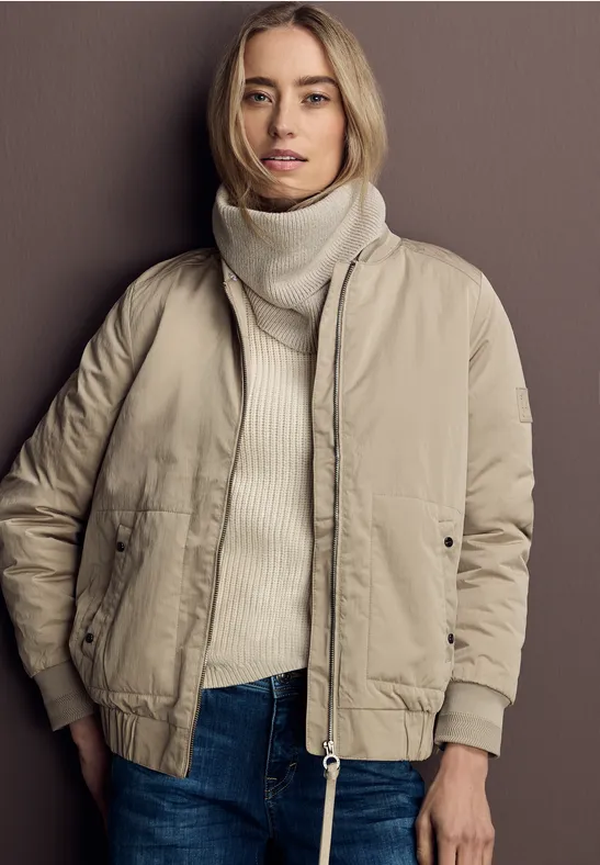 Rippstrick Loop-Schal oak beige melange