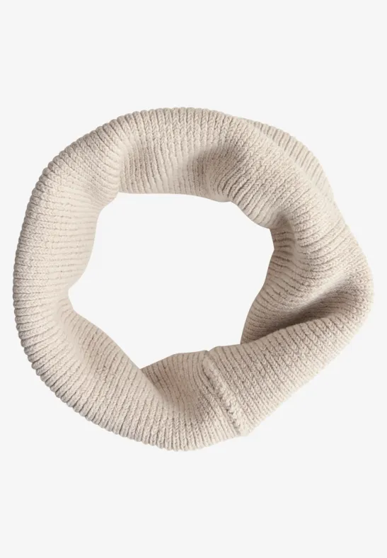 Rippstrick Loop-Schal oak beige melange