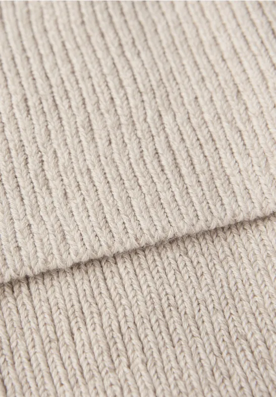 Rippstrick Loop-Schal oak beige melange