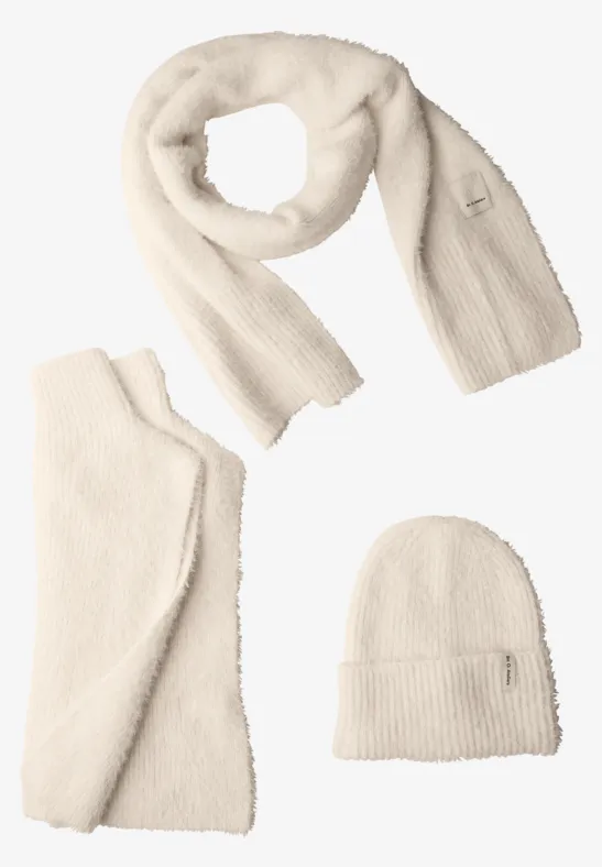Bonnet en fil de plumes lucid white