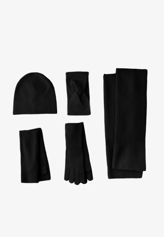 Bonnet en maille fine Black