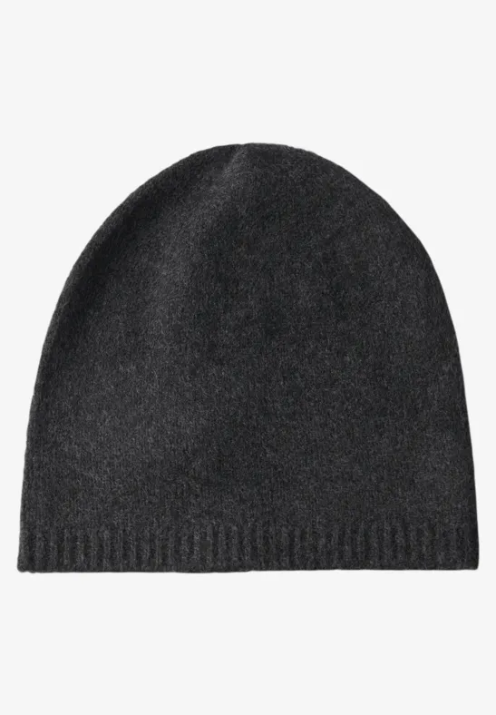 Bonnet en maille fine anthracite melange