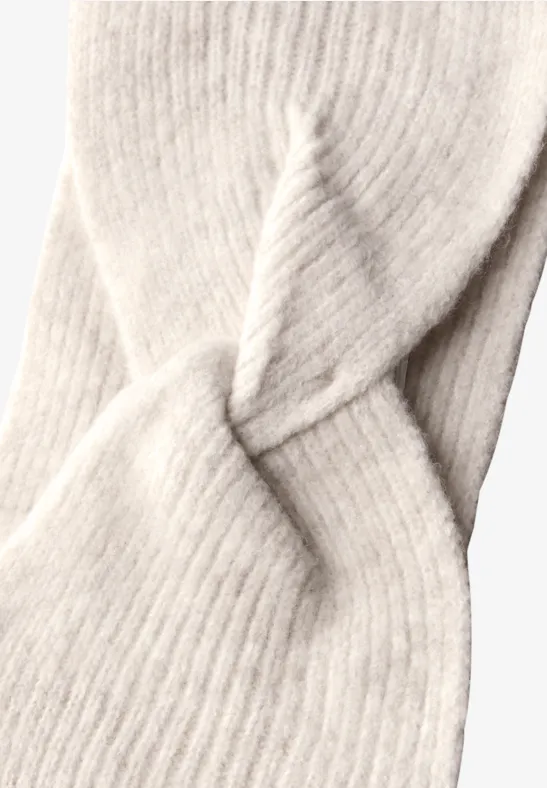 Feinstrick Stirnband oak beige melange