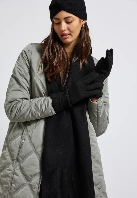 Gants en maille fine Black