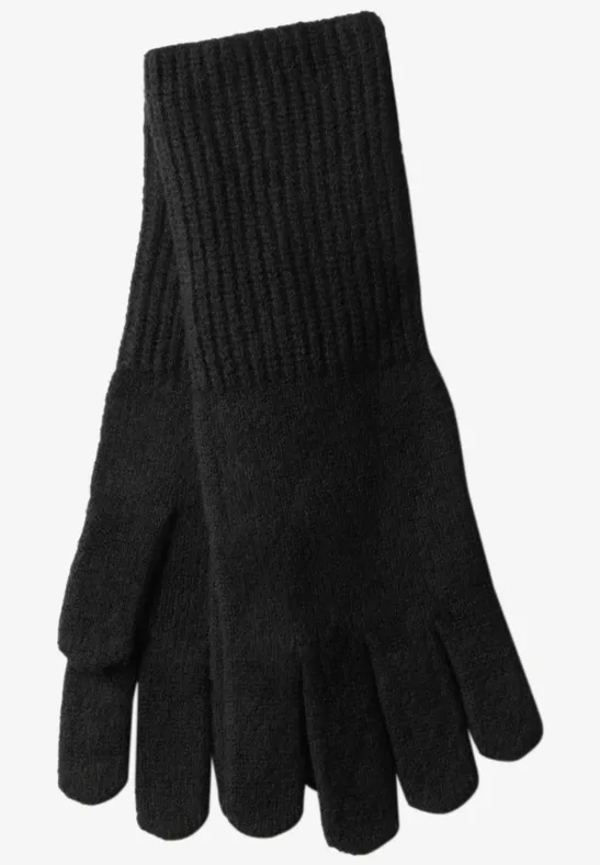 Gants en maille fine Black