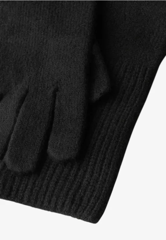 Gants en maille fine Black