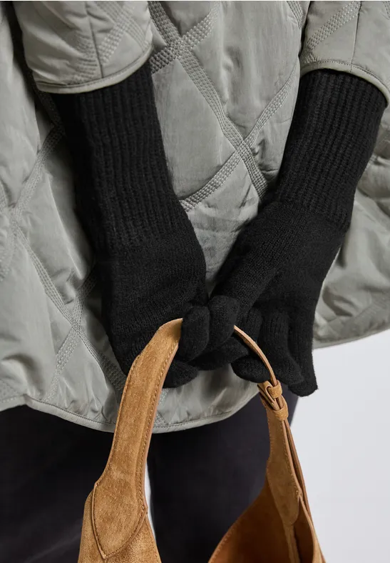 Gants en maille fine Black
