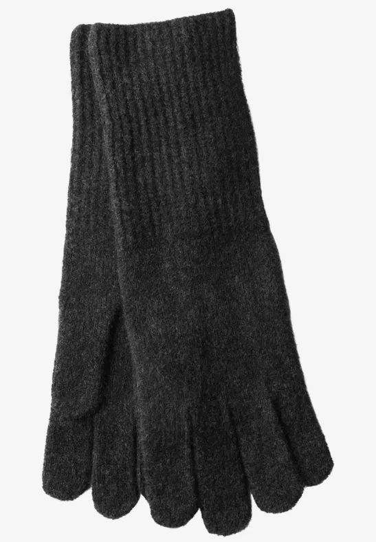 Gants en maille fine anthracite melange