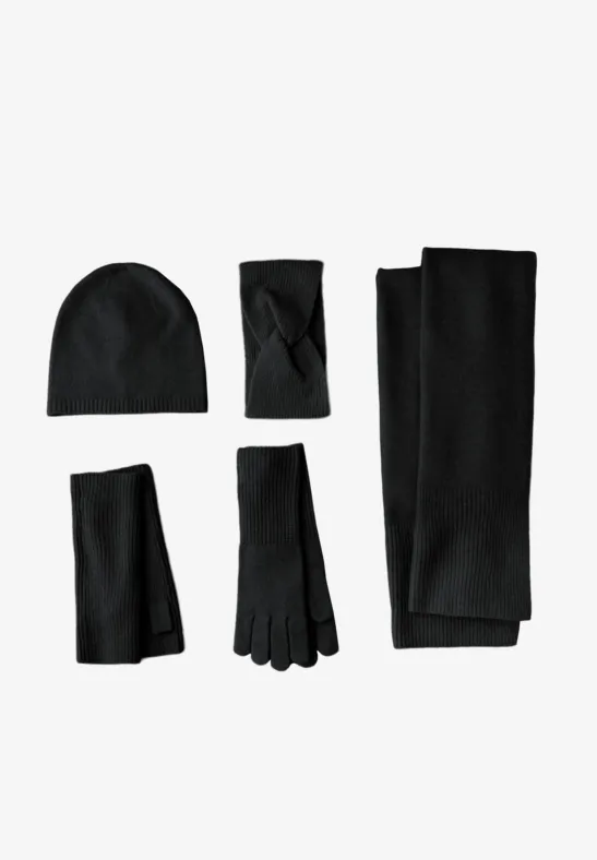 Gants en maille fine anthracite melange