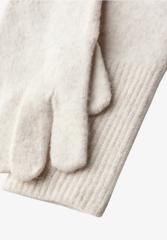 Feinstrickhandschuhe oak beige melange