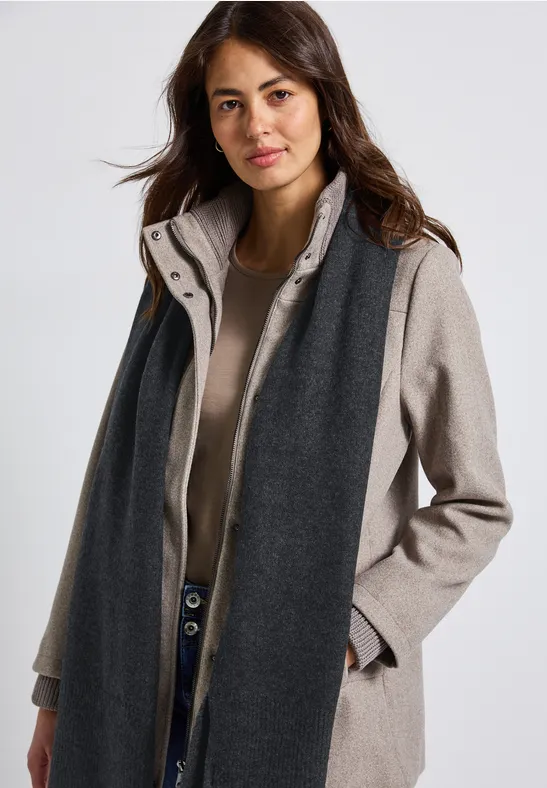 Longue écharpe anthracite melange
