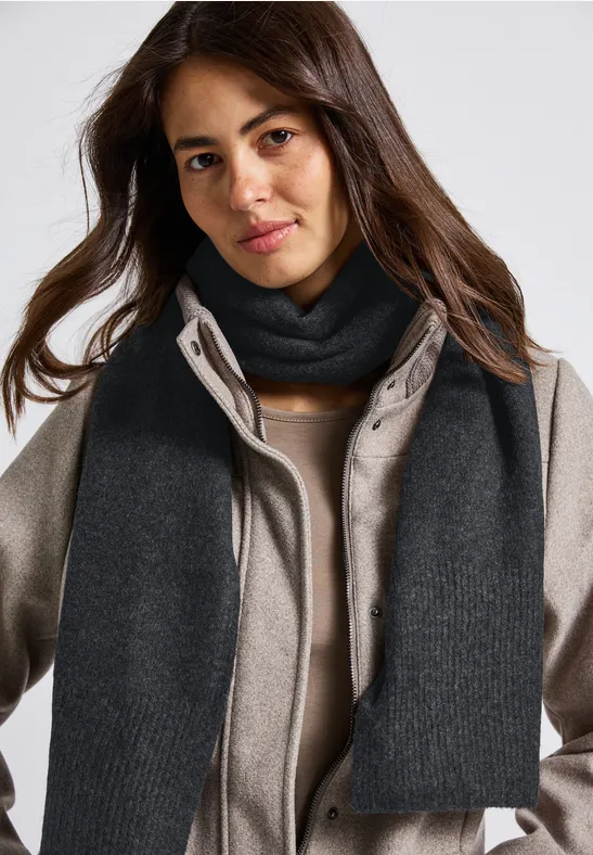 Longue écharpe anthracite melange