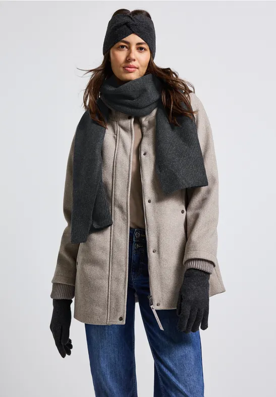 Longue écharpe anthracite melange