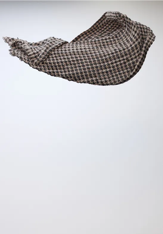 Houndstooth Strukturschal Black