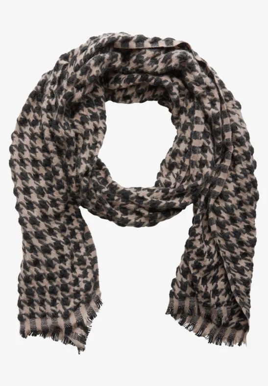 Houndstooth Strukturschal Black