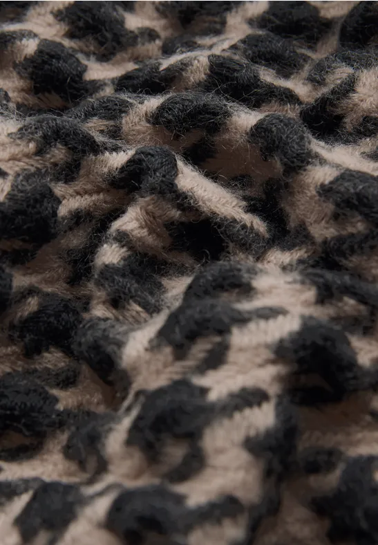 Houndstooth Strukturschal Black