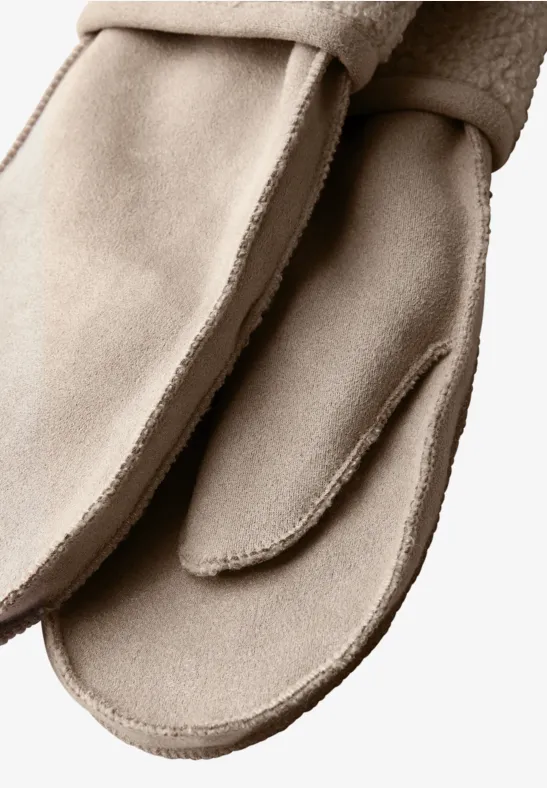 Velours Handschuhe soft sand