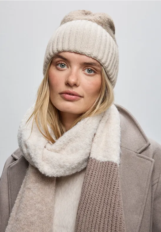 Strukturmix Beanie Soft Sand Mel.