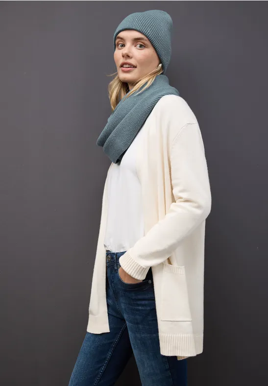 Beanie mit Pailletten sterling blue mel.