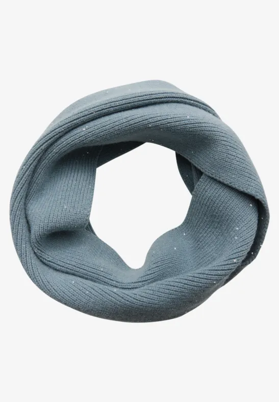 Loop Schal mit Pailletten sterling blue mel.