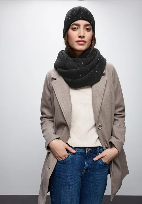 Loop Schal mit Pailletten Black