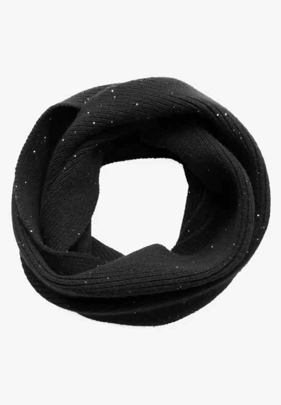 Loop Schal mit Pailletten Black