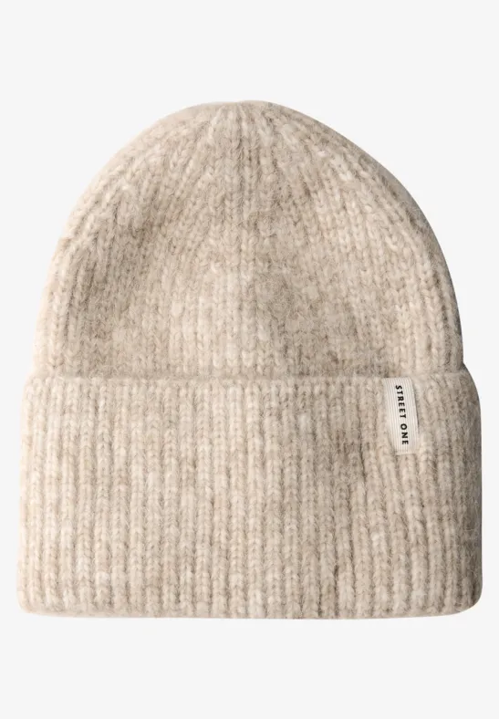 Strickmütze mit Woll-Anteil Soft Sand Mel.