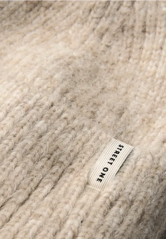 Strickmütze mit Woll-Anteil Soft Sand Mel.