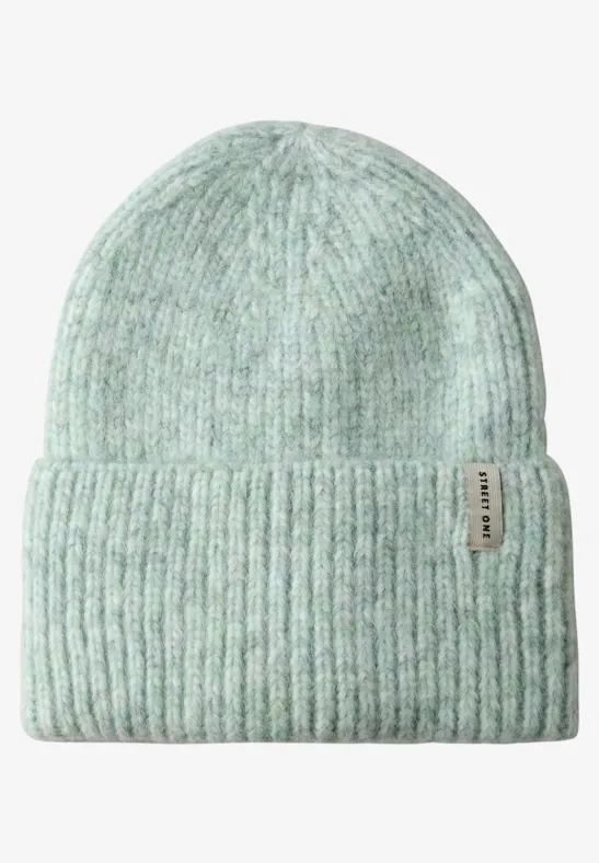 Strickmütze mit Woll-Anteil serene green mel.