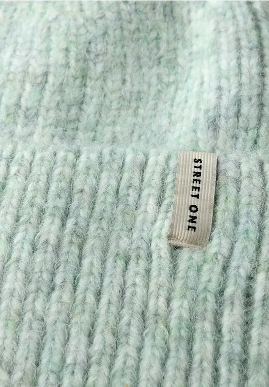 Strickmütze mit Woll-Anteil serene green mel.