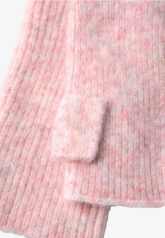 Handwärmer mit Woll-Anteil sweet rose mel.