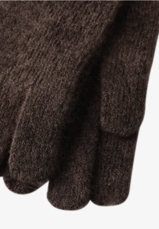 Handschuhe mit Woll-Anteil deep roast brown mel.
