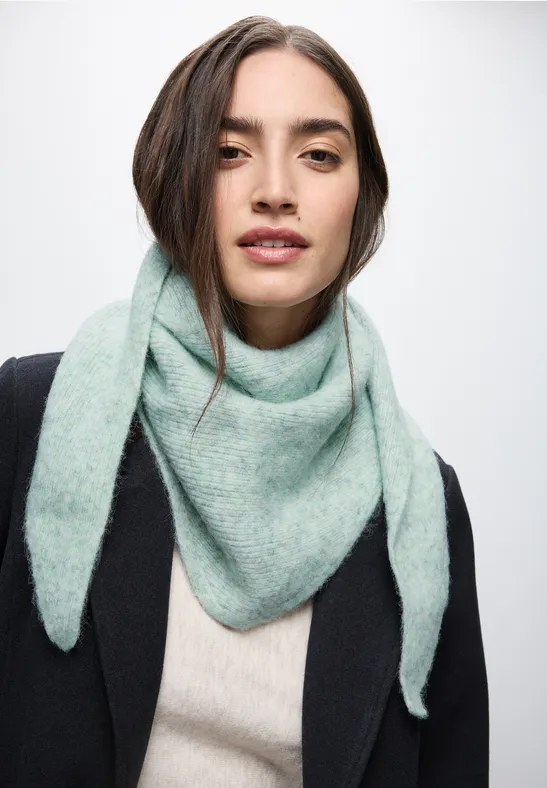 Schal mit Woll-Anteil serene green mel.