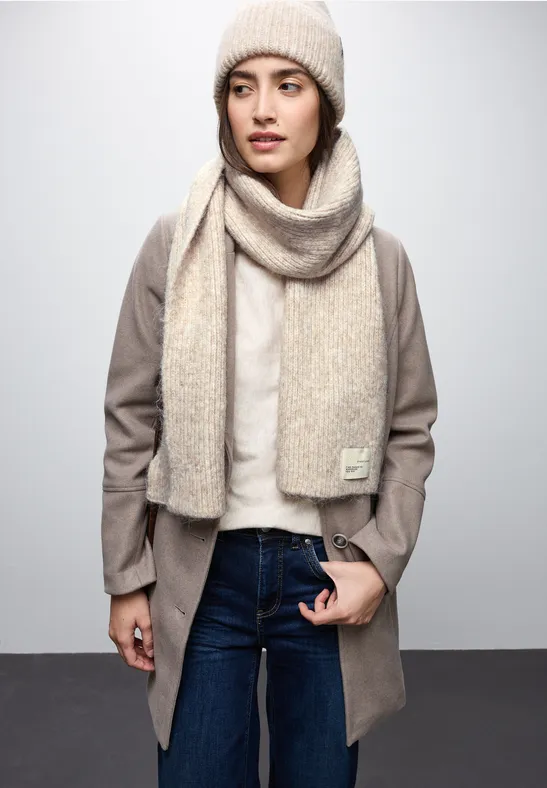 Schal mit Woll-Anteil Soft Sand Mel.