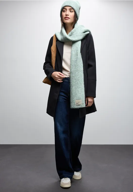 Schal mit Woll-Anteil serene green mel.
