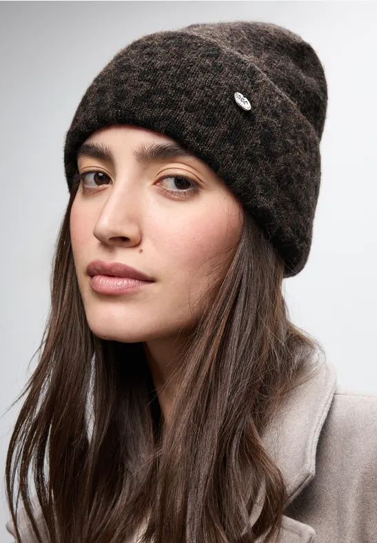 Leo Strickmütze Black