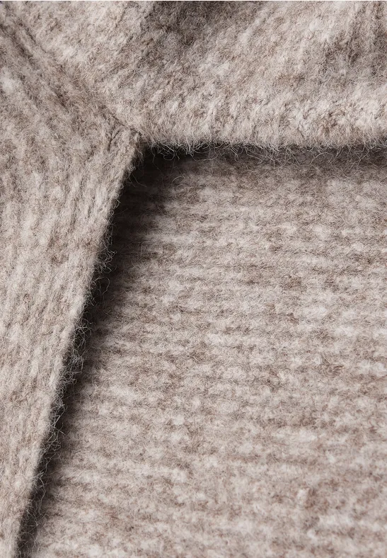 Schal mit Turtleneck Soft Sand Mel.