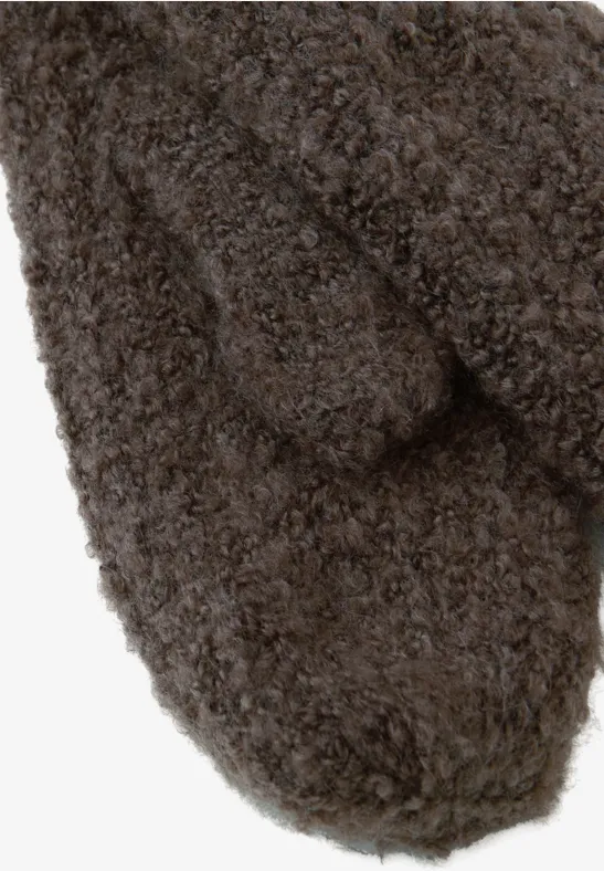 Moufles en bouclette nomad brown